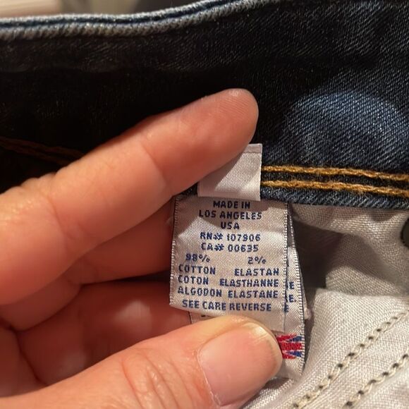 Hudson Mid Rise Bootcut Denim Jeans - Medium Wash with Fading and Whiskering. 26 - Picture 6 of 11